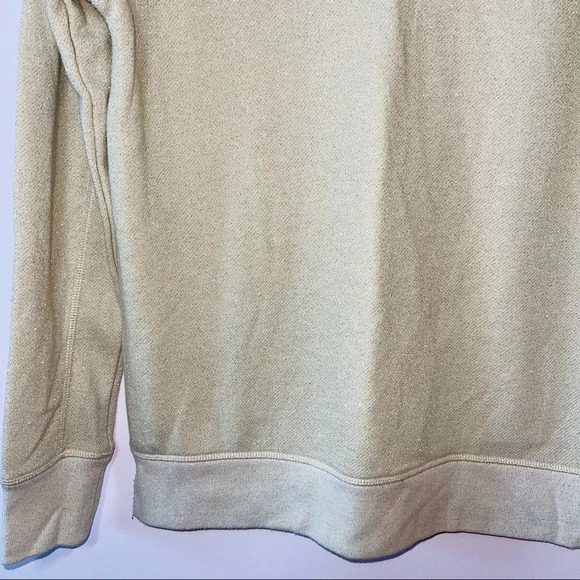 American Eagle Cream & Gold Metallic Sparkle Pullover Sweatshirt Small Women’s - Picture 5 of 12